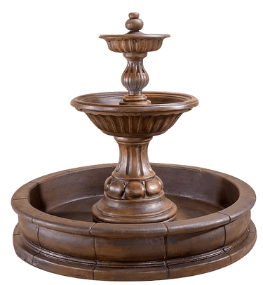 Siena Pond Outdoor Cast Stone Garden Fountain Fountain Tuscan